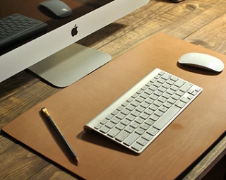 LORIN - podložka na písací stôl - prírodná koža, 50x35cm